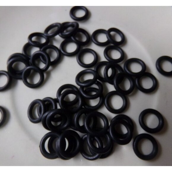 Black Rubber Rings fit Large Hole European Beads - Picture 1 of 2